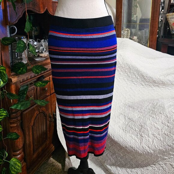 New York & Company Dresses & Skirts - New York & Company Stretch Striped Midi Skirt